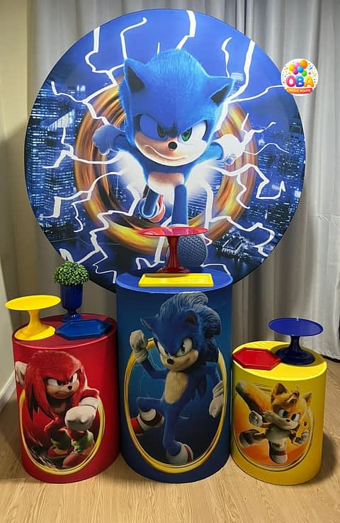 Kit Pegue e Monte Tema Sonic