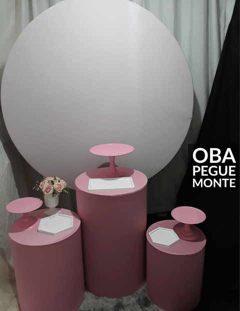 Kit Pegue e Monte Tema Rosa