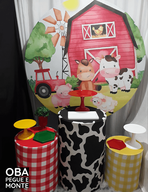 Kit Pegue e Monte Tema Fazendinha