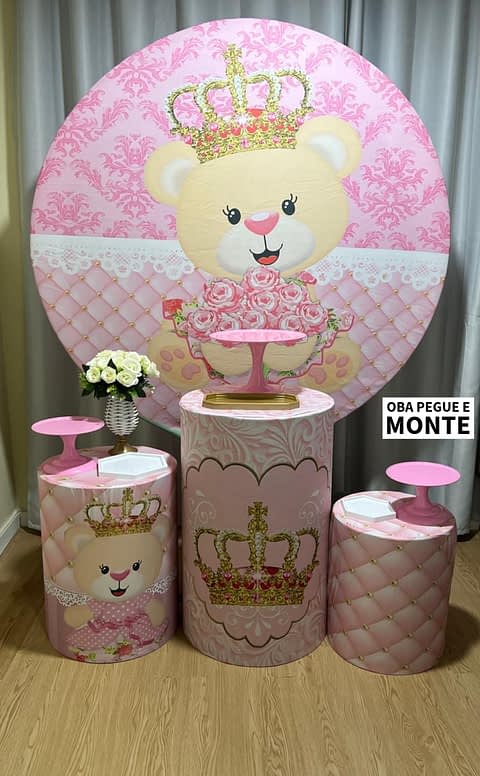 Kit Pegue e Monte Ursinha Rosa