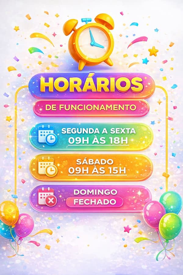 Horários de atendimento da OBA Pegue e Monte