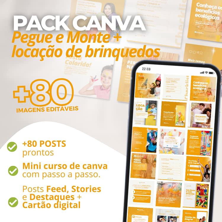 Pack Canva Pegue e Monte