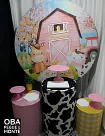 Kit Pegue e Monte Fazendinha Rosa