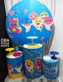 Kit Pegue e Monte Tema Baby Shark
