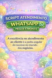 E-book Atendimento WhatsApp Pegue e Monte | PDF Profissional