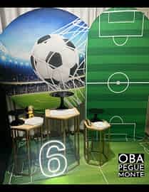 Kit Pegue e Monte Decoração Futebol + LED